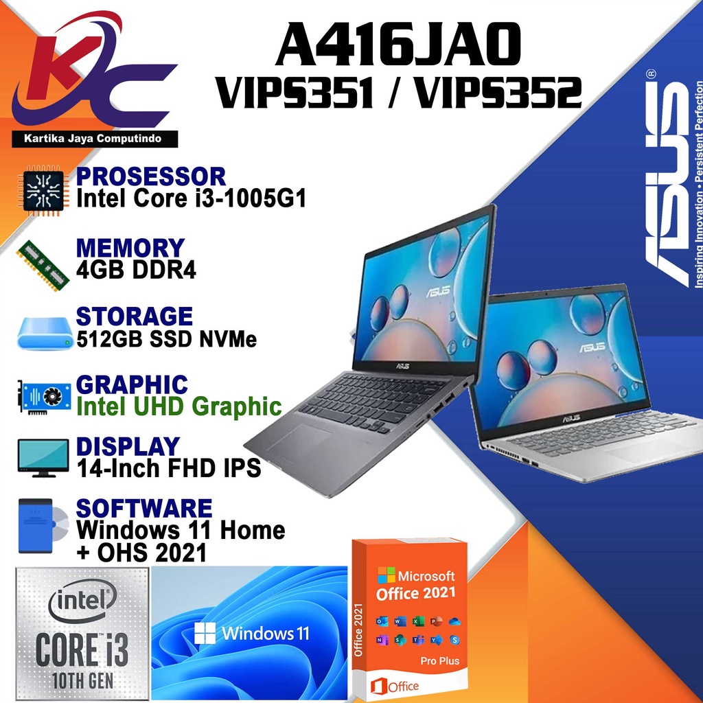 ASUS A416JAO - VIPS351 I3-1005G1