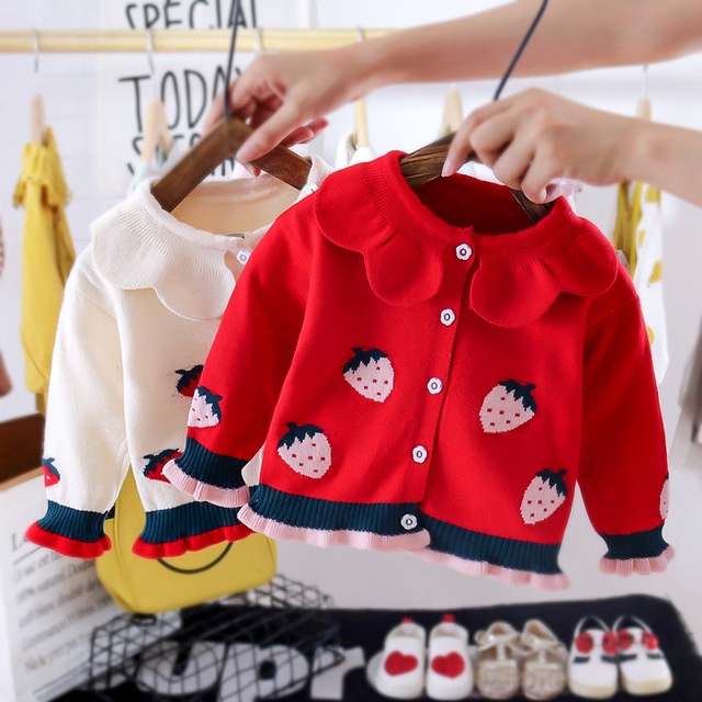 SW1-Sweater/Cardigan Anak Bayi Perempuan Korea Rajut