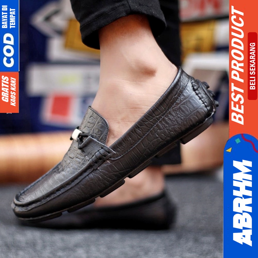 Abrhm Paris - Sepatu Formal Pria Pantofel Kulit Asli