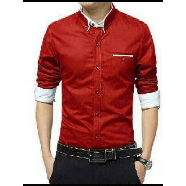 [kemeja MR variasi warna] kemeja pria formal sopan kantoran trendy katun stretch ukuran S M L XL