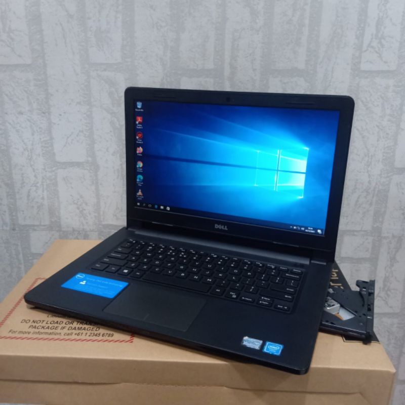 Laptop Dell inspiron 14 Celeron-N3205 Ram 4GB HDD 500GB Layar 14 inc Windows 10 mulus seri baru