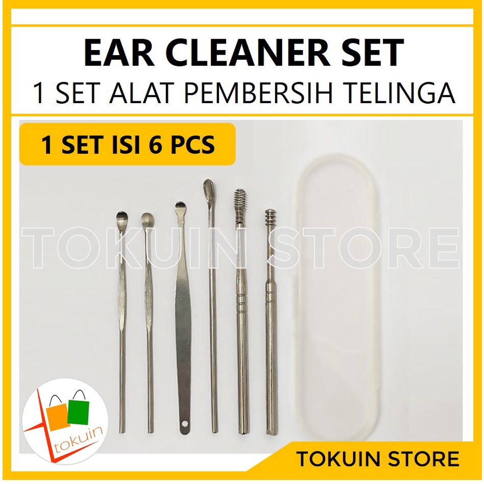 Alat Pembersih Telinga Korek Kuping Stainless Steel Ear Cleaner Set