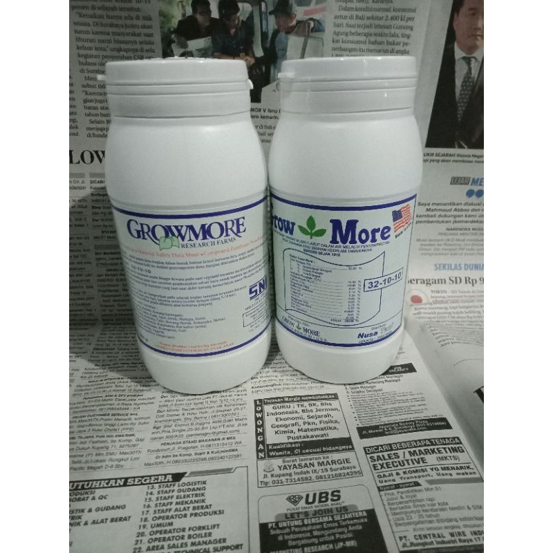 PUPUK GROWMORE DAUN 32-10-10 kemasan 454gram cocok untuk tanaman hias