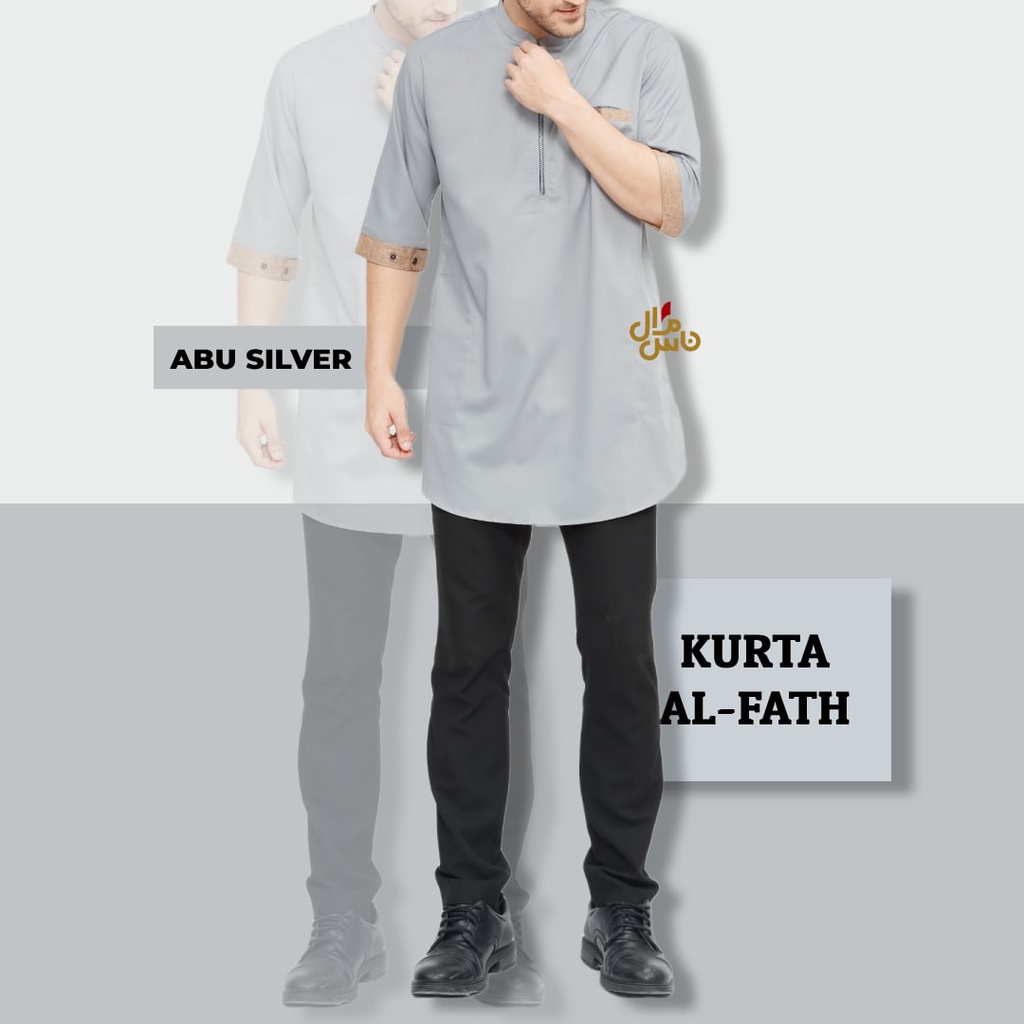 BAJU KOKO PRIA KURTA DEWASA MODEL AL FATH BAHAN KATUN TOYOBO FODU