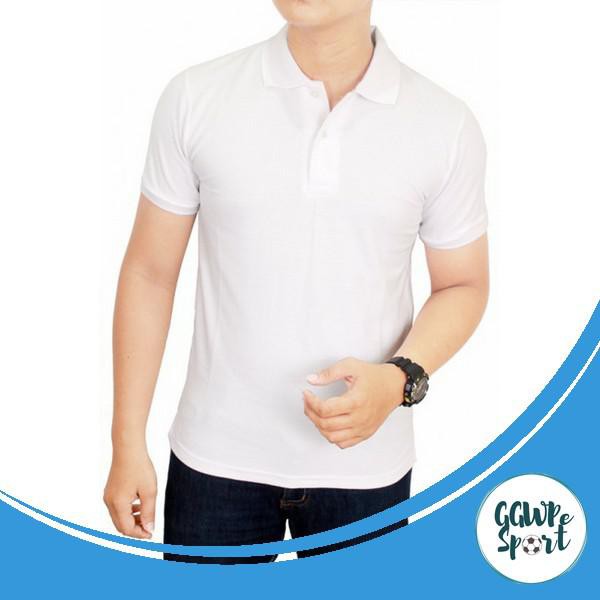 KAOS POLO POLOS PRIA BAJU KERAH COWOK PUTIH JAMINAN KUALITAS TERBAIK