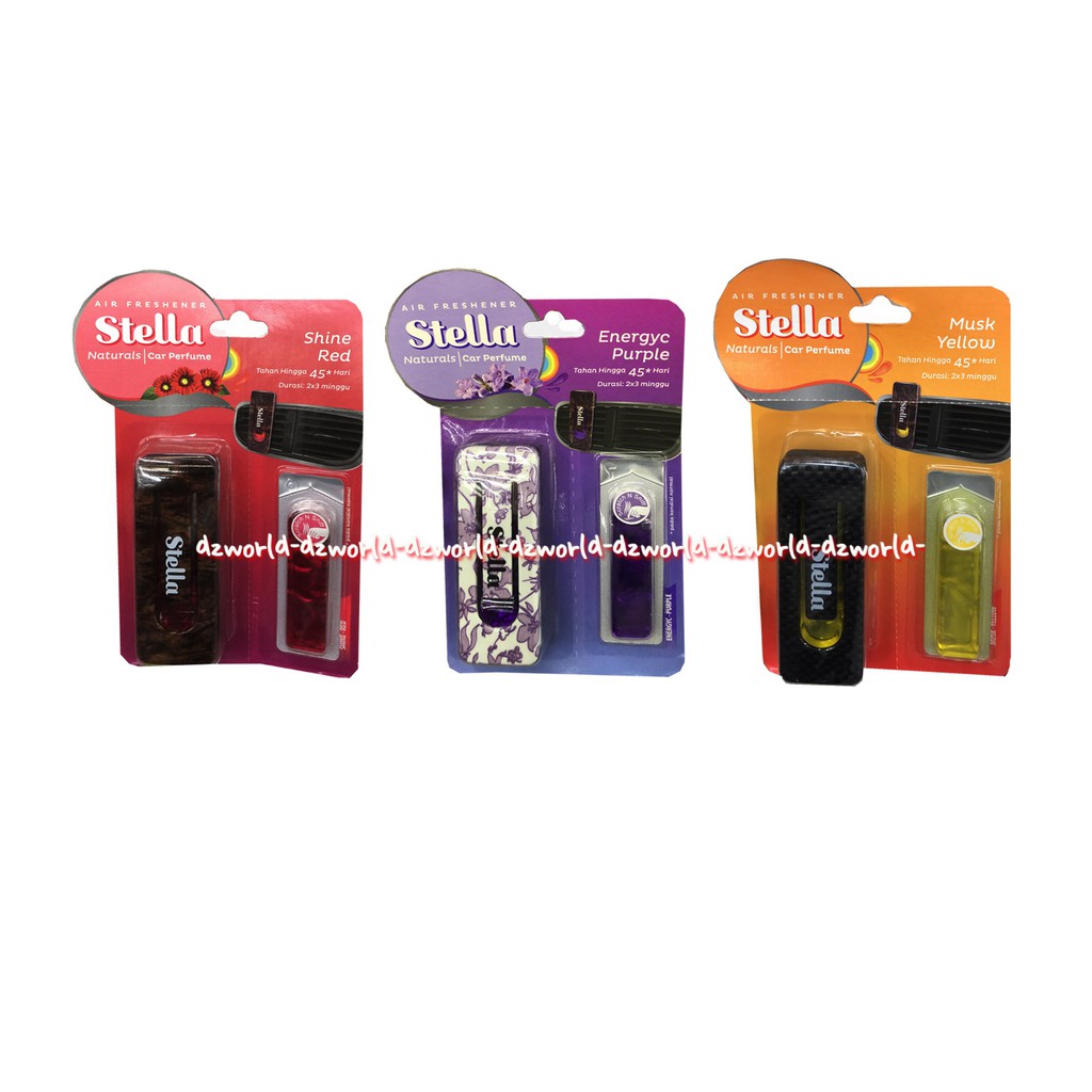 Stella Energy Purple 45 Hari Pengharum Mobil Stella Air Freshener Naturals Car Perfume dengan alat