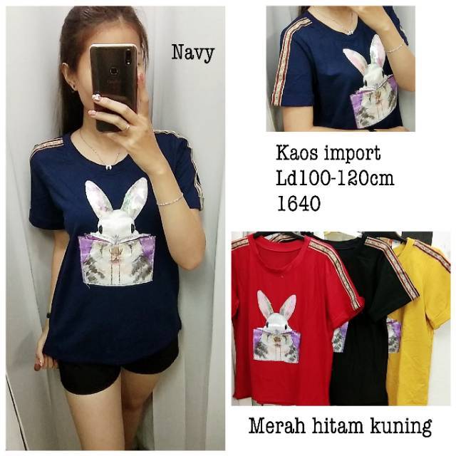 Geser motif Atasan wanita Chanel blouse1630 Kaos import