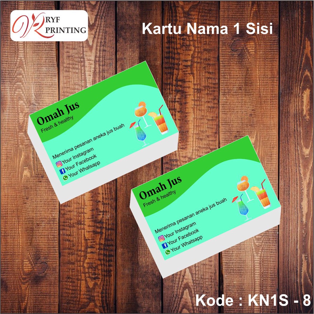 

KARTU NAMA 1 SISI