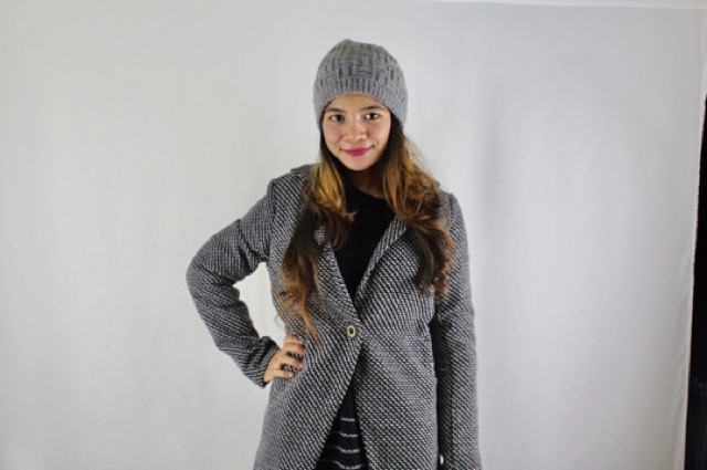 IMPORT MOLLAD Coat Woman Grey Jaket Coat Mantel Wool Outer Outfit Winter Korean Style