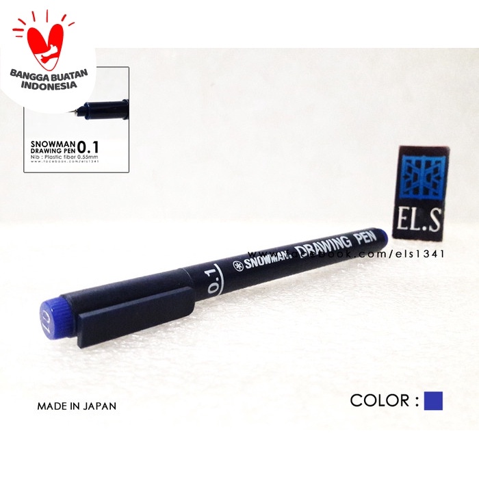 

Pendrawing- Snowman Drawing Pen 0.1 Biru -Drawing-Pen.