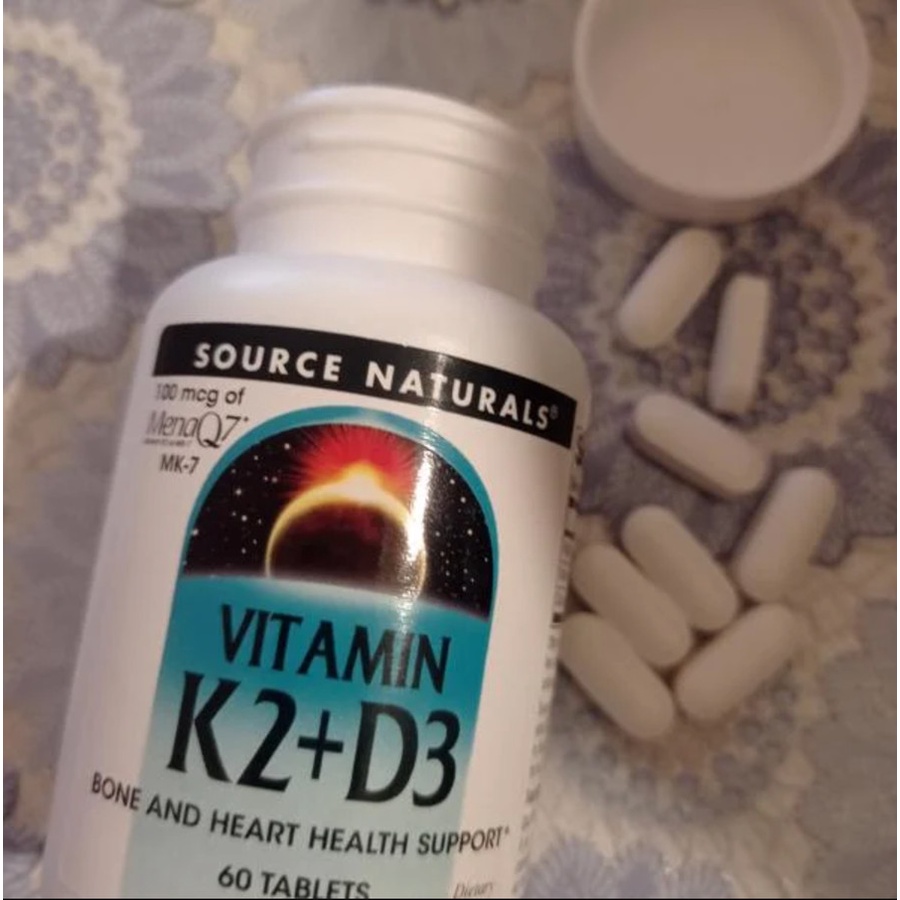 Source Naturals Vitamin K2 D3 60tab Kesehatan Jantung Tulang MK 7 USA