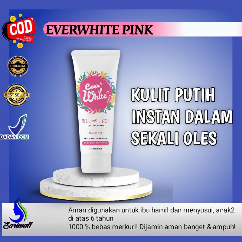 Everwhite Pink Brightening Body Cream - Lotion Pemutih  Ever White Original BPOM krim Pencerah Kulit