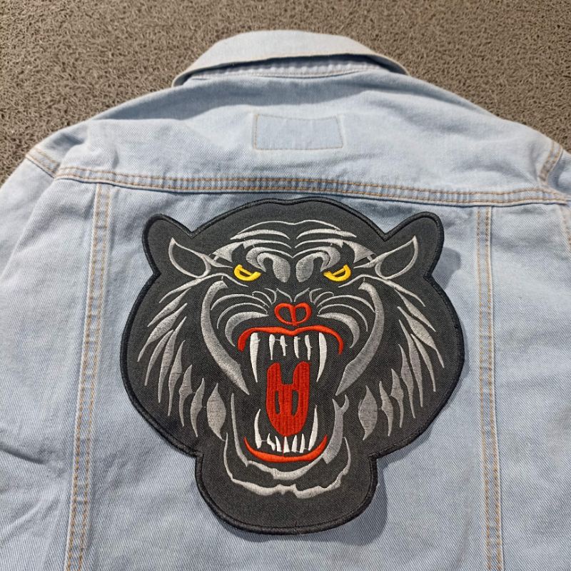 Backpatch bordir besar / Emblem besar singa / acan bin maung premium