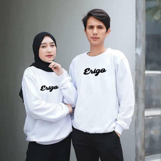 Erigo Crewneck  Apparel Unisex/Sweater Erigo PRIA WANITA/NEW HIJAU ARMY