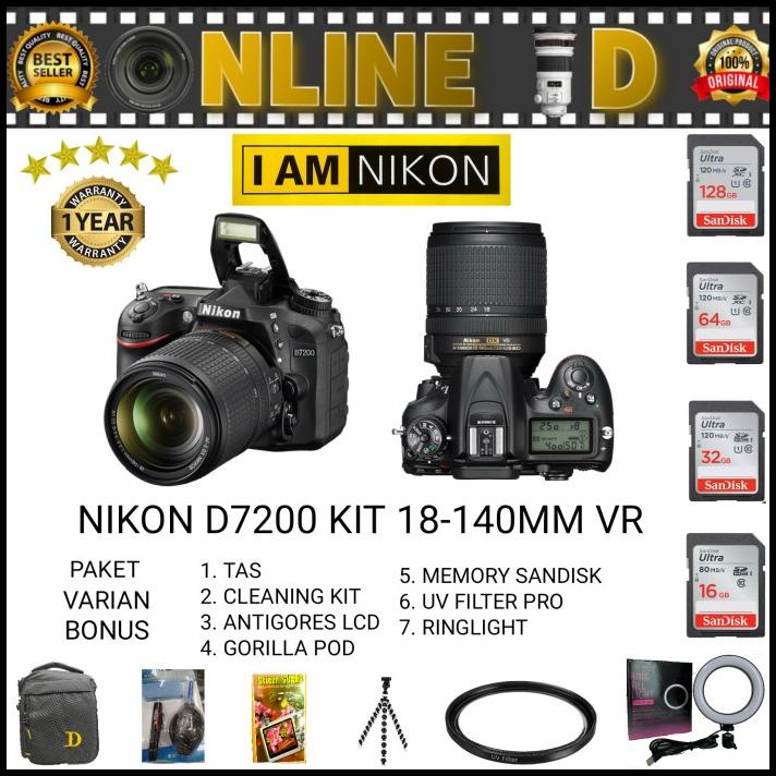 Nikon D7200 Kit 18-140Mm Vr / Kamera Nikon D7200 Kit 18-140Mm Vr