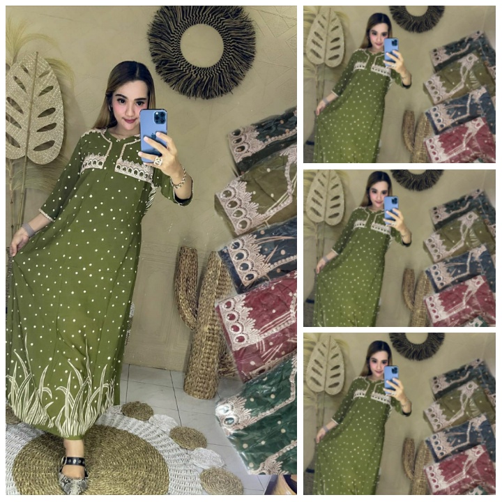 DASTER LONGDRESS RENDA / LONGDRES RAYON PREMIUM ARABIAN RENDA BEST SELLER / DASTER PANJANG RAYON RENDA