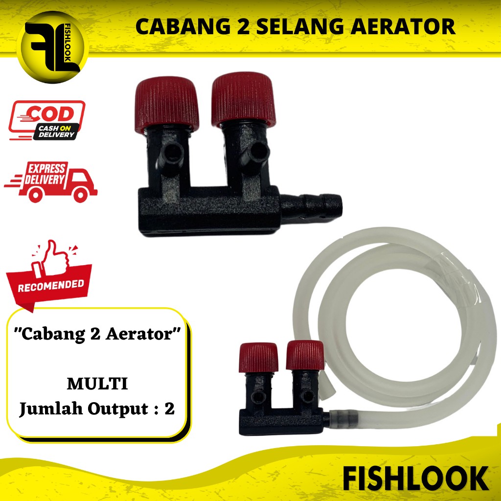 KRAN 2 Cabang LUBANG AERATOR UDARA | AQUARIUM AQUASCAPE MULTI Murah