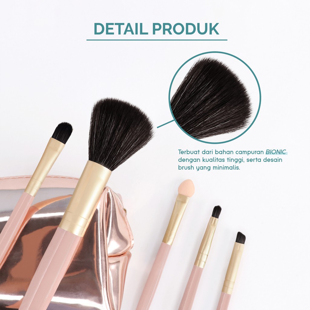 Glam Fix Excellent Brush Set / Bursh Make Up (5pcs)