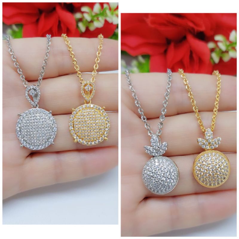 Set Kalung+Liontin Xuping Bulat Permata 045.046