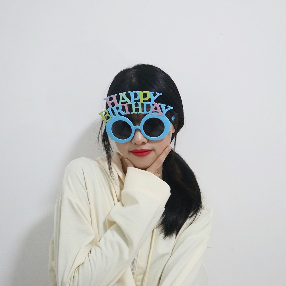 Kacamata Bentuk Tulisan Happy Birthday Untuk Properti Foto