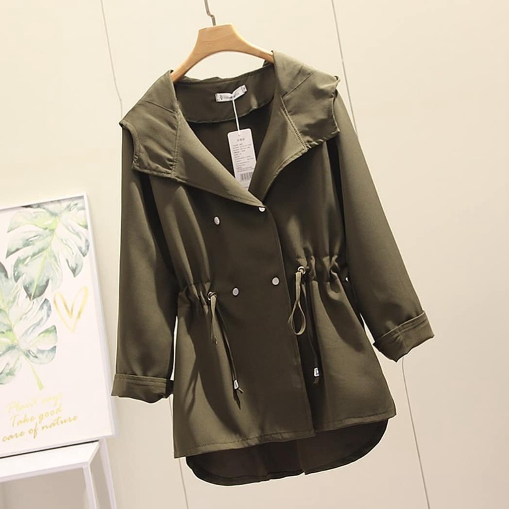 HELIUS PARKA KAIN KANVAS Parka Wanita Terbaru Baju Wanita Mantel Wanita Parka korean Style Baju Musl