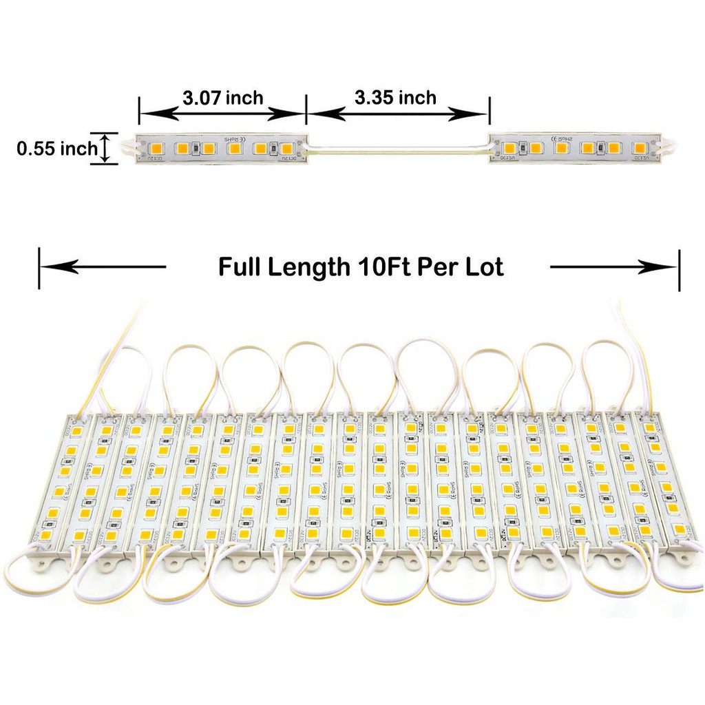 Lampu LED MODUL SMD 5050 WATERPROOF 6 LED 6 Mata ISI 20 STRIP 12v