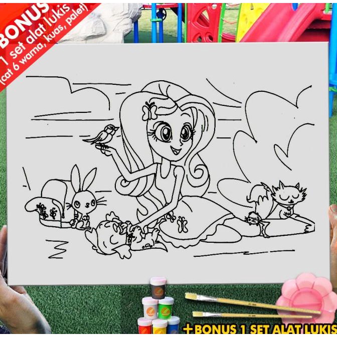 

Kanvas Drawing Anak My Little Pony Equestria Girl 30x40 cm MEL1155