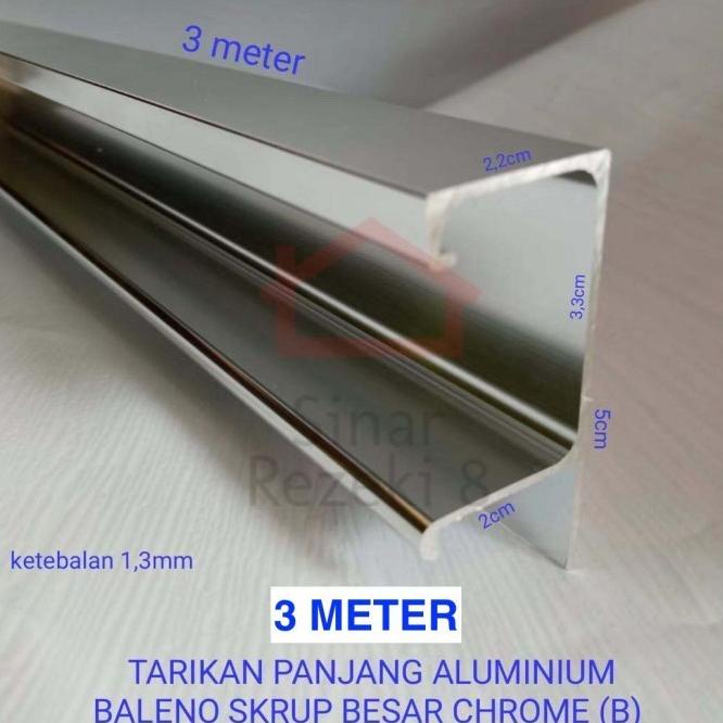 Tarikan Panjang Ch Profil Aluminium Frame Handle Lemari Kitchen Set