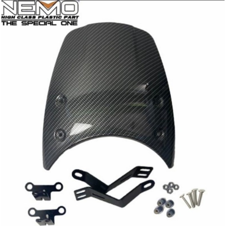 Windshield visor Nemo Yamaha XSR karbon carbon - Charmoto