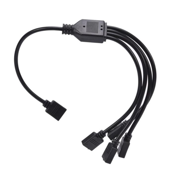 Kabel Rgb 4 Pin Splitter Female 1 To 4 Port Led Cable Fan Hub Case