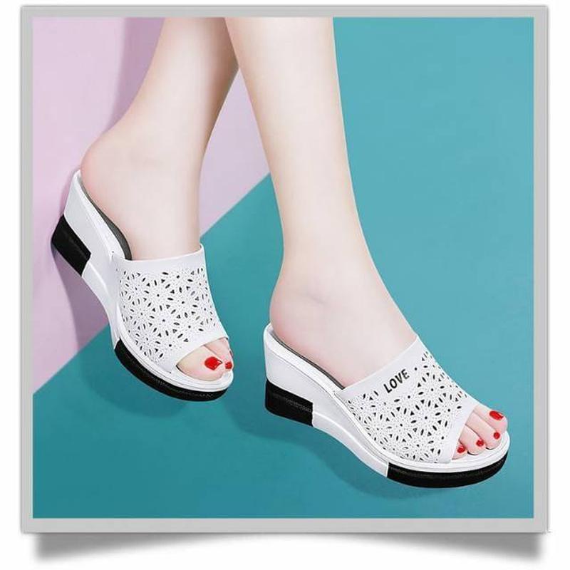Wedges Sandal Sendal Wanita Import Casual Tali Murah Spon Korea Terbar Abbushoes  Us 74 Sandal Wedg