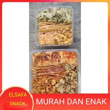 

[KEMASAN TEPAK 1500ML] PAKET KOMPLIT BITING MIE LIDI MAKARONI UNTIR MIE KREMES BASRENG