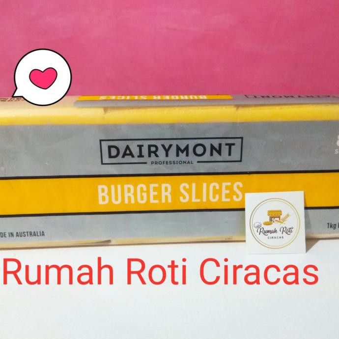 

BURGER CHEESE SLICE CHEDDAR DAIRYMONT BURGER SLICE KEJU TIPIS 1 KG
