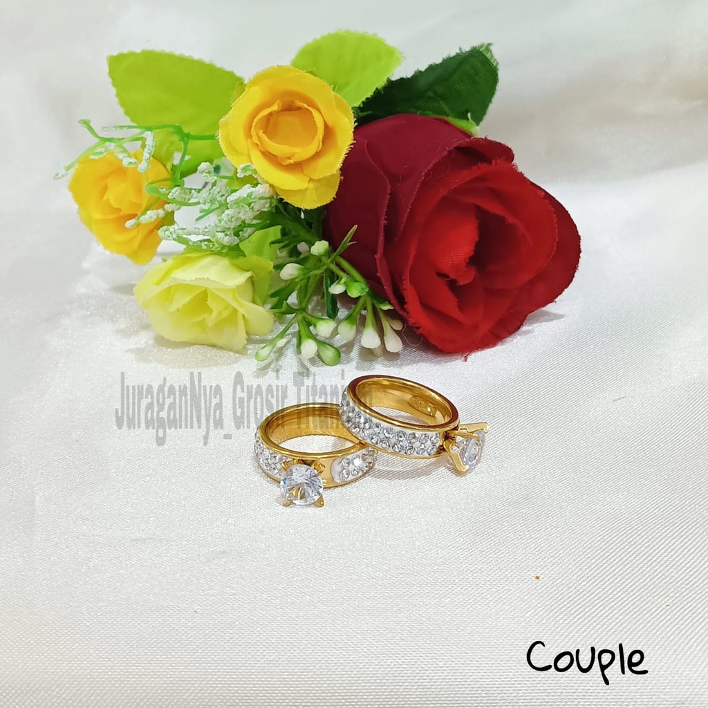 CINCIN Titanium PART 2 COUPLE/PASANGAN  perhiasan fashion Korea anti karat&amp;anti luntur