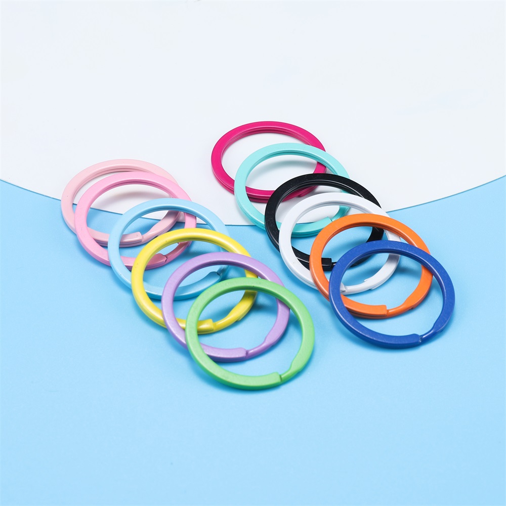 [DIY Aksesoris] Ring gantungan kunci Bulat Buka Tutup Warna  (10pcs/bag）