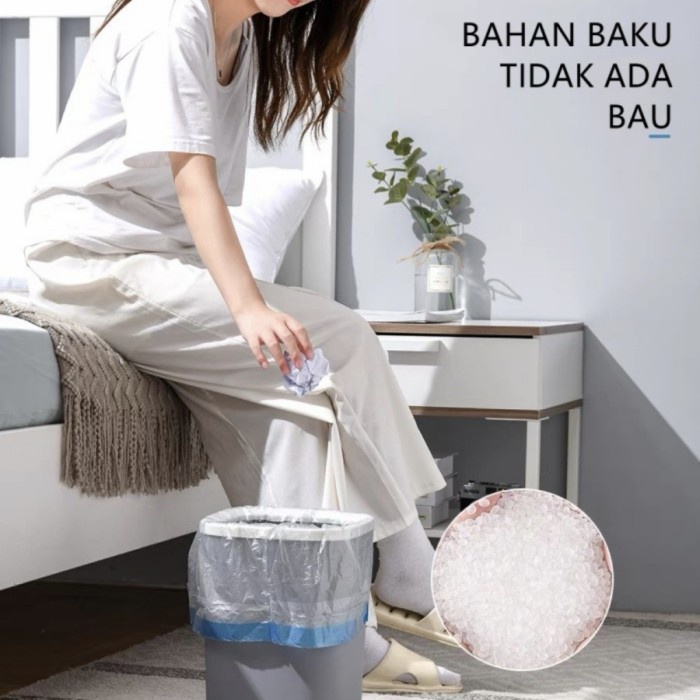 BISA COD-1 Roll isi 15 Lbr PLASTIK / Kantong SAMPAH ROLL + TALI 45x50 CM Murah