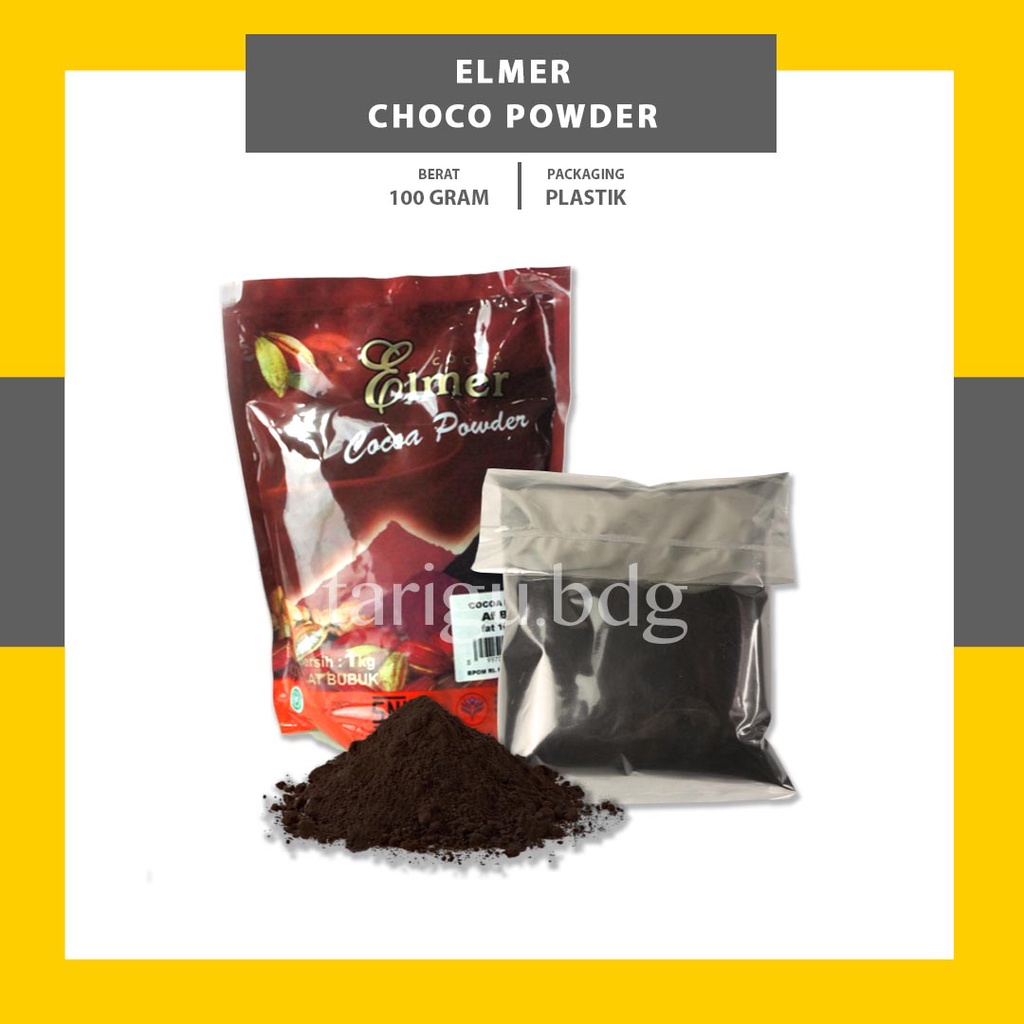 COKELAT BUBUK ELMER COCOA POWDER AF BLACK 100GR - PURE COCOA POWDER HITAM DRINK - COKLAT BUBUK MURNI - COKLAT BUBUK HITAM