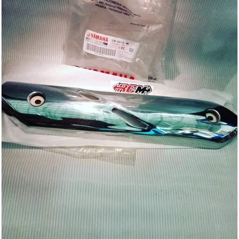 PROTECTOR MUFFLER COVER TAMENG PELINDUNG TUTUP KNALPOT BELAKANG JUPITER Z 115 ROBOT SALIB 2010-2012 ORI ORIGINAL YAMAHA YGP ASLI 31B-E4718-00