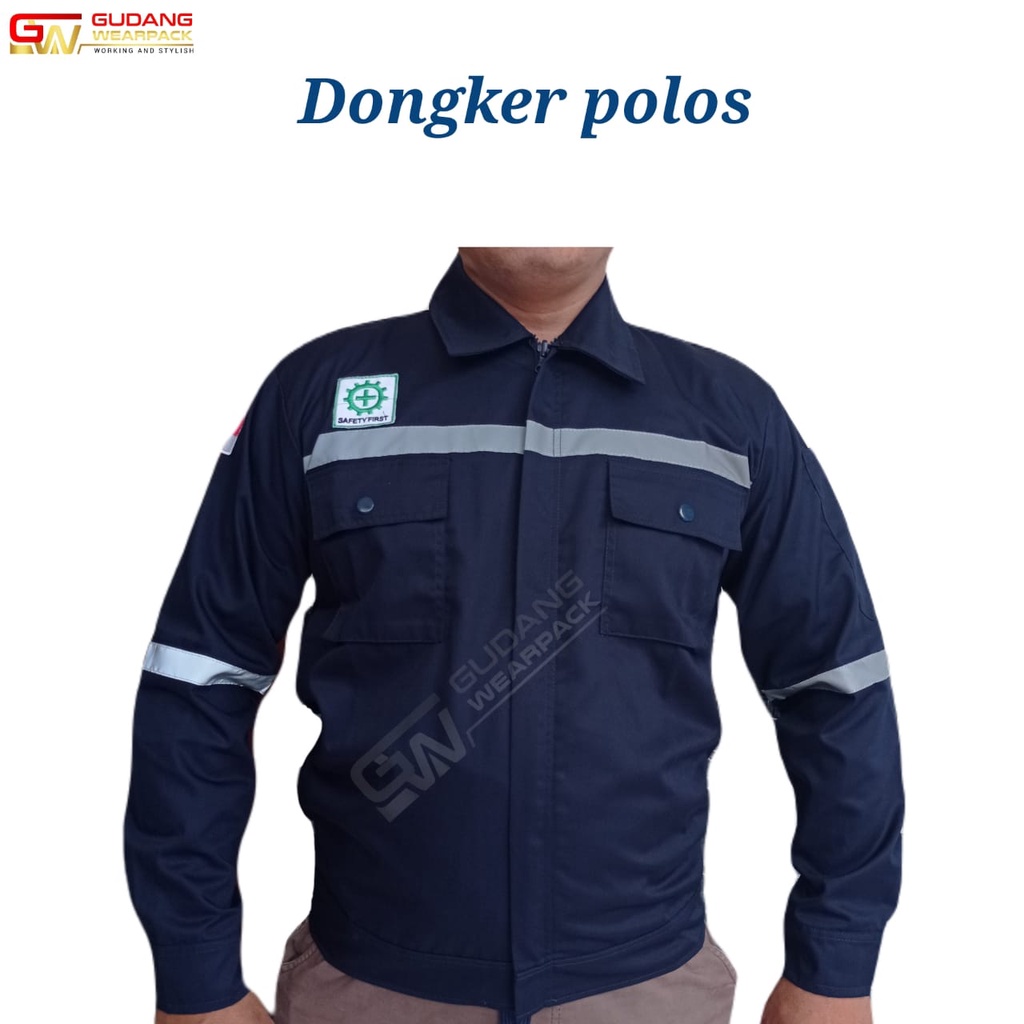 Gudang Wearpack - Baju Kerja Seragam Proyek Warna Dongker Polos