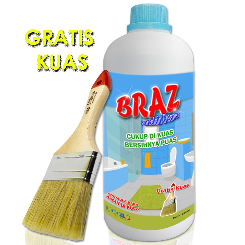 BRAZ Porcelain Cleaner | Pembersih Kerak Keramik Kamar