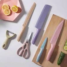 ~ HM8 ~ Pisau Set EVCRIVERH CORRUGATED Kitchen Knife (Knife Set 6 pcs) NEW