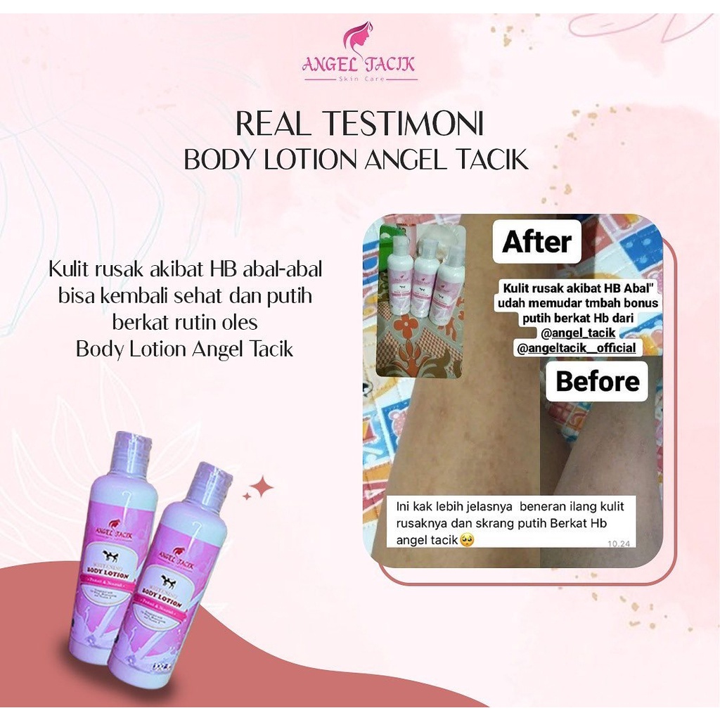 READY! WHITENING BODY LOTION ANGEL TACIK BPOM HB ANGEL TACIK ORIGINAL LOTION HB PEMUTIH PENCERAH KULIT