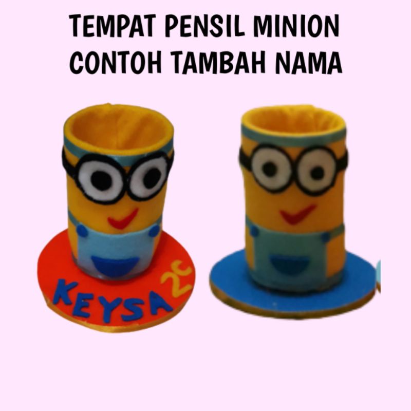 

TEMPAT PENSIL BOTOL BEKAS MOTIF MINION