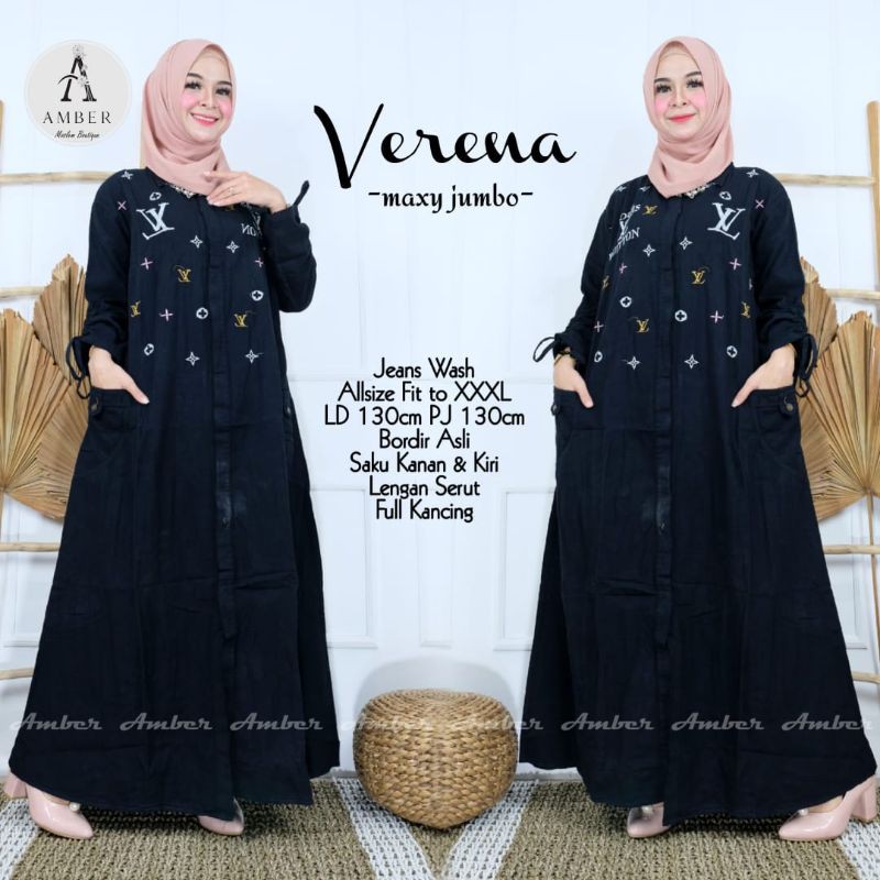 verena maxy jumbo | jeans wash ld 130 pj 130 | saku kn kr lengan serut