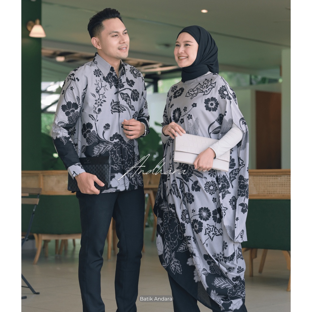 Batik Couple Modern Keluarga Set Kaftan Kondangan BUNGABUU CPL6