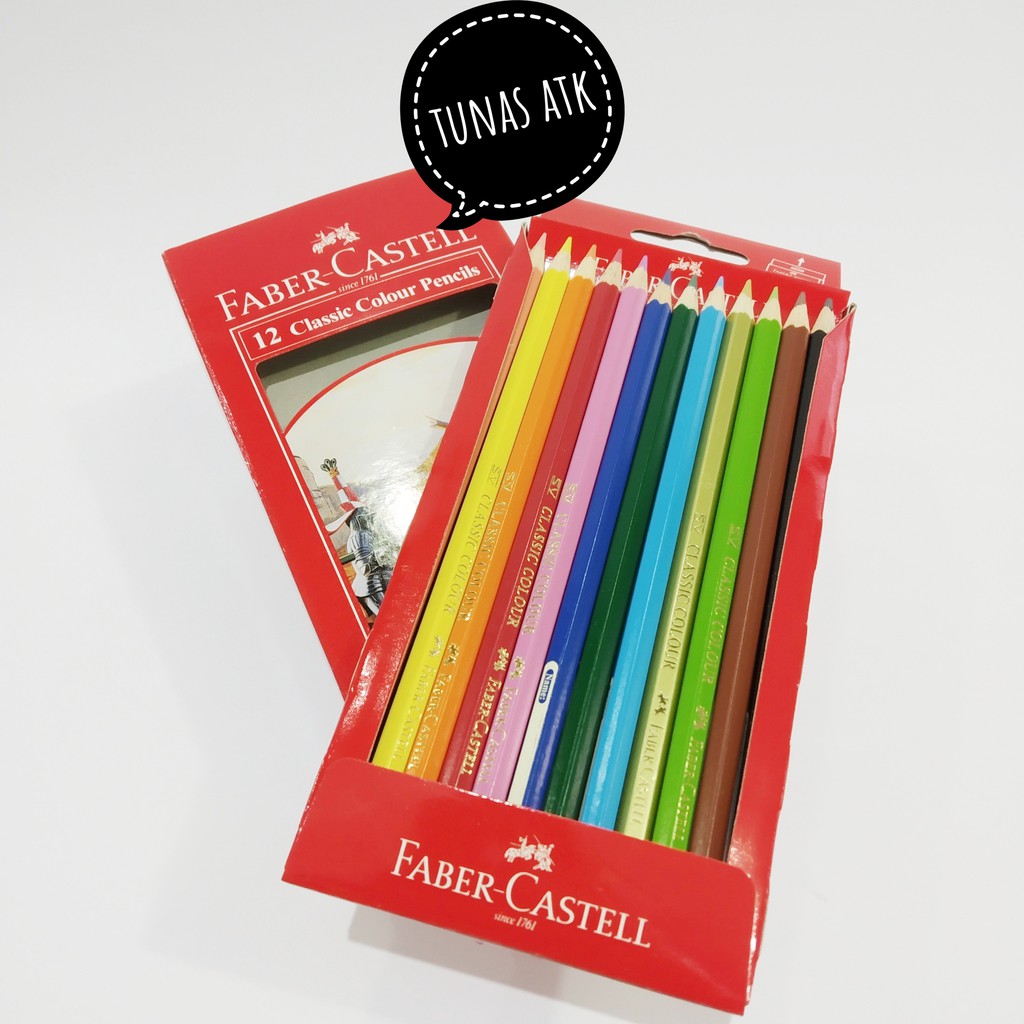 

FABER CASTELL 12 CLASSIC COLOUR PENCILS 115852