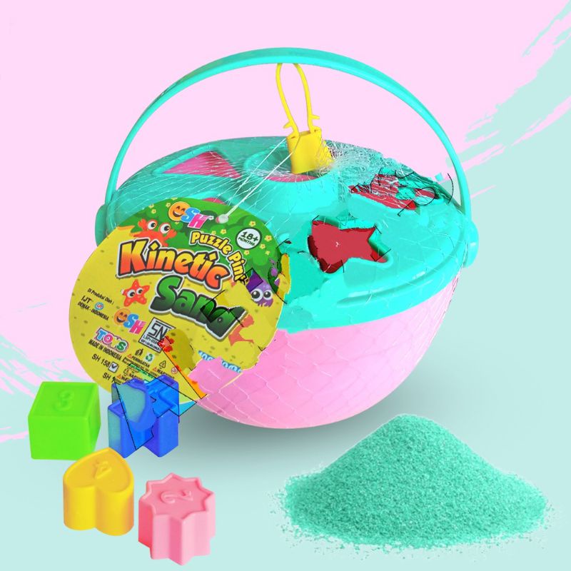 Mainan Edukasi Anak Puzzle Pintar dan Pasir Kinetik/Ajaib Set SH158