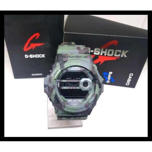 Promo Jam Tangan Pria G-Shock Dw Loreng Army Water Resist Free Box