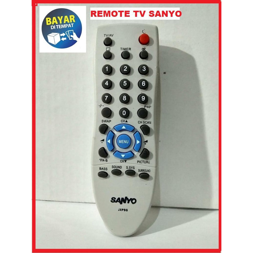 Remot/Remote TV Sanyo Tabung KXADA JXPSG  pasti conek