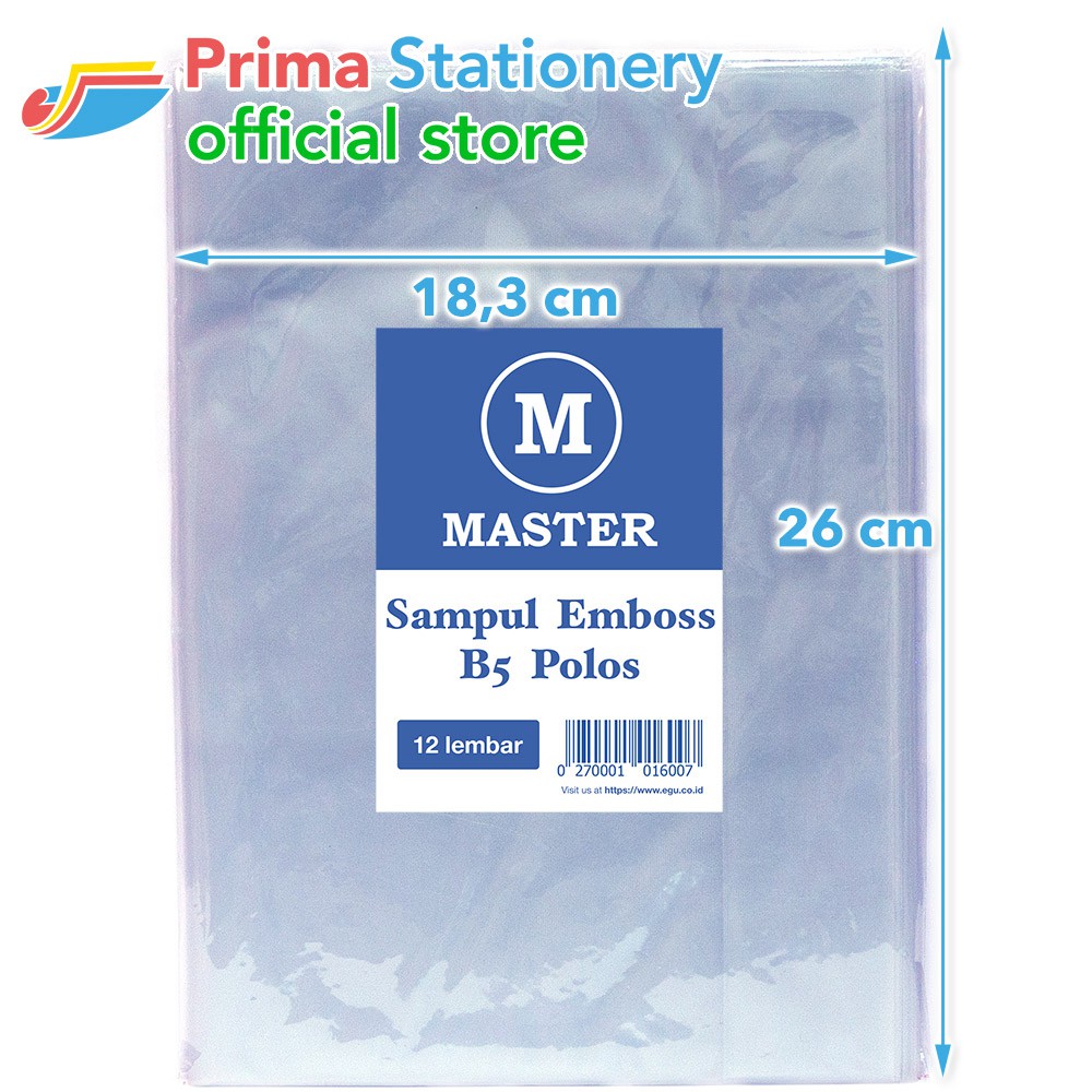 

Master Sampul Emboss Boxy B5 Polos (isi 12 lembar) - Plastik Doff Book Cover